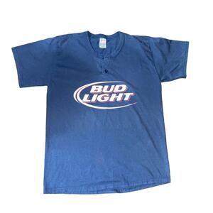 Alleson Athletic Bud Light Jersey Style Unisex Short Sleeve T-shirt Size Large